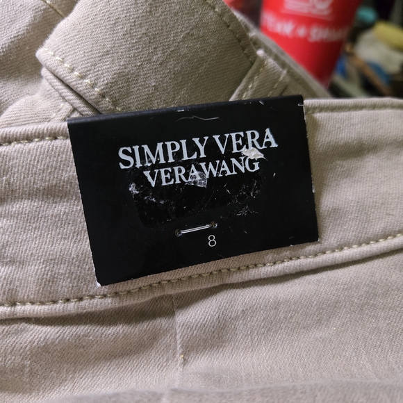 Simply Vera Vera Wang Sailor-Style Stretch Denim Wide Leg Crop Pants - Size 8 - Picture 6 of 9